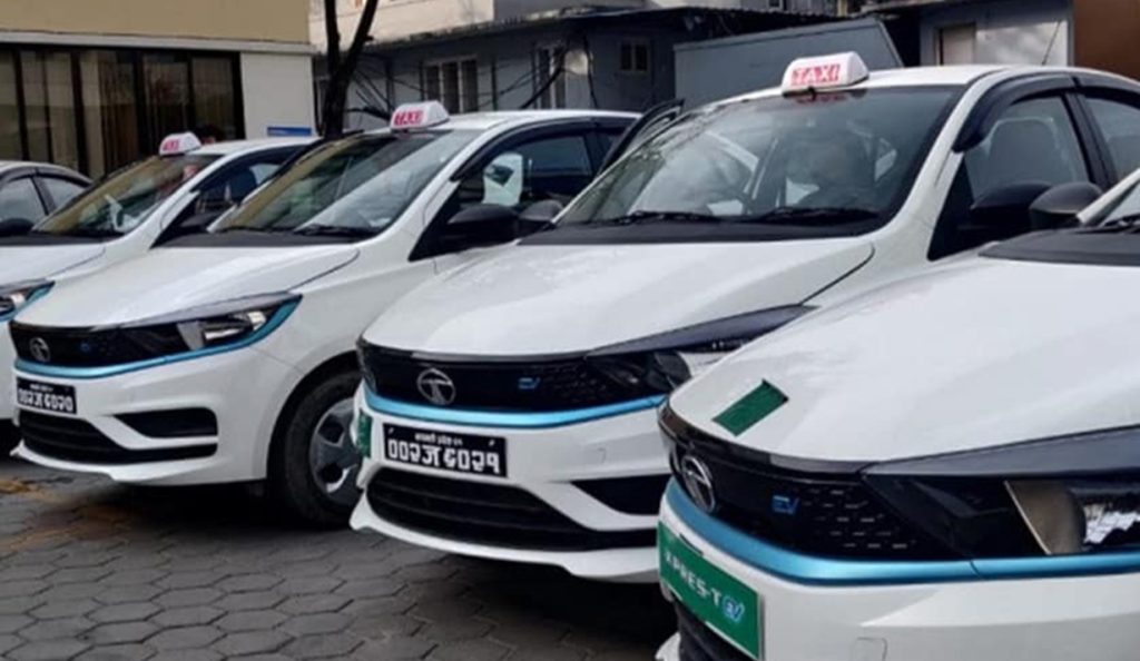 Local taxi in Kathmandu.